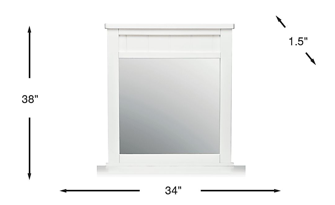 Kids Cottage Colors White Mirror