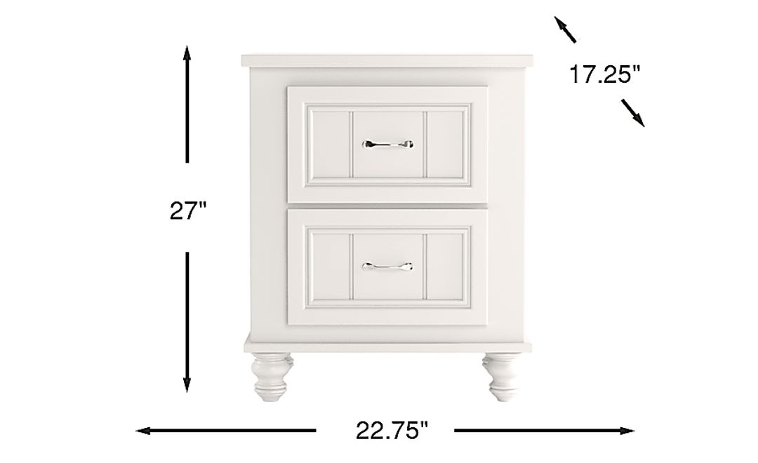 Kids Cottage Colors White Nightstand