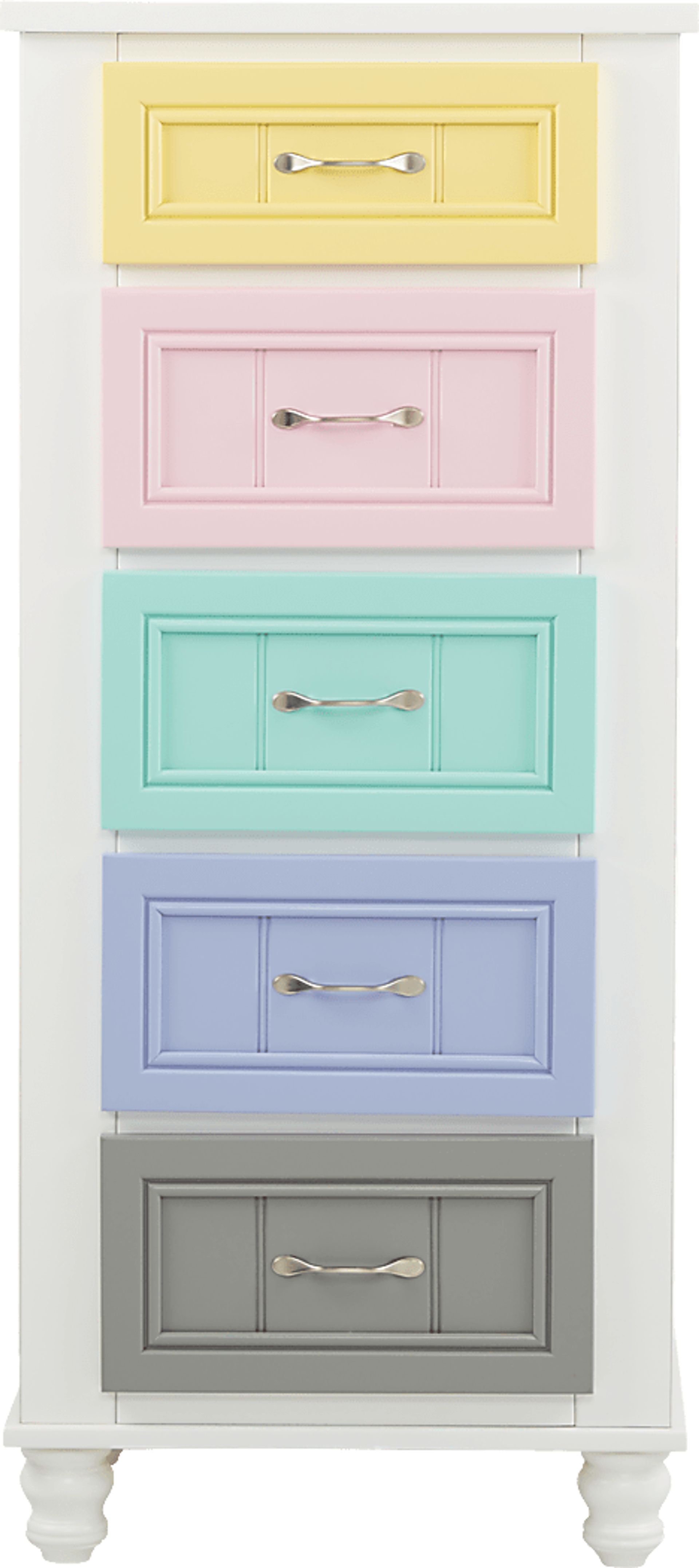 Kids Cottage Colors White Tall Chest - Image 1