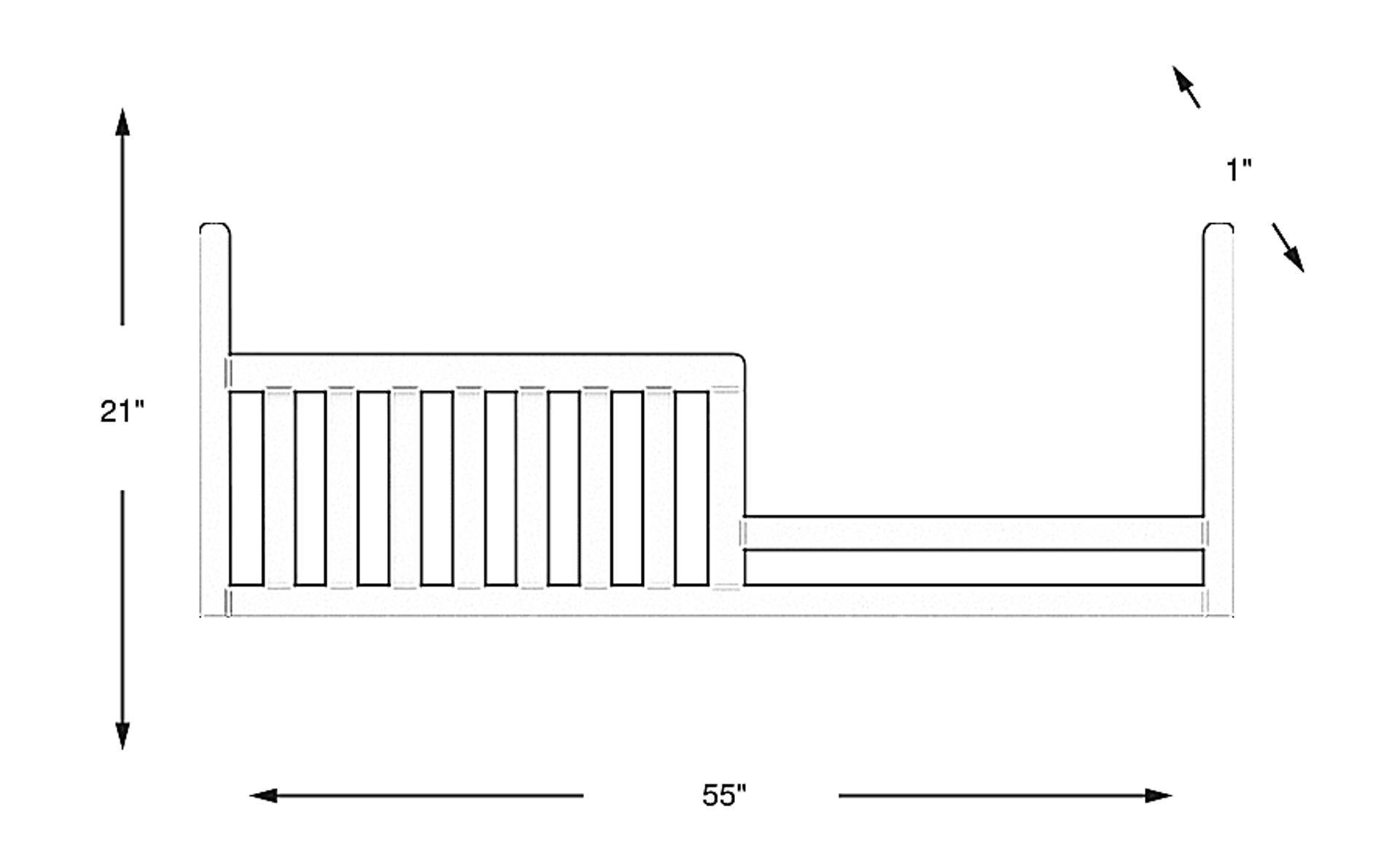 Dimension Image. Please refer to the Dimension Tab on this page for dimension details.