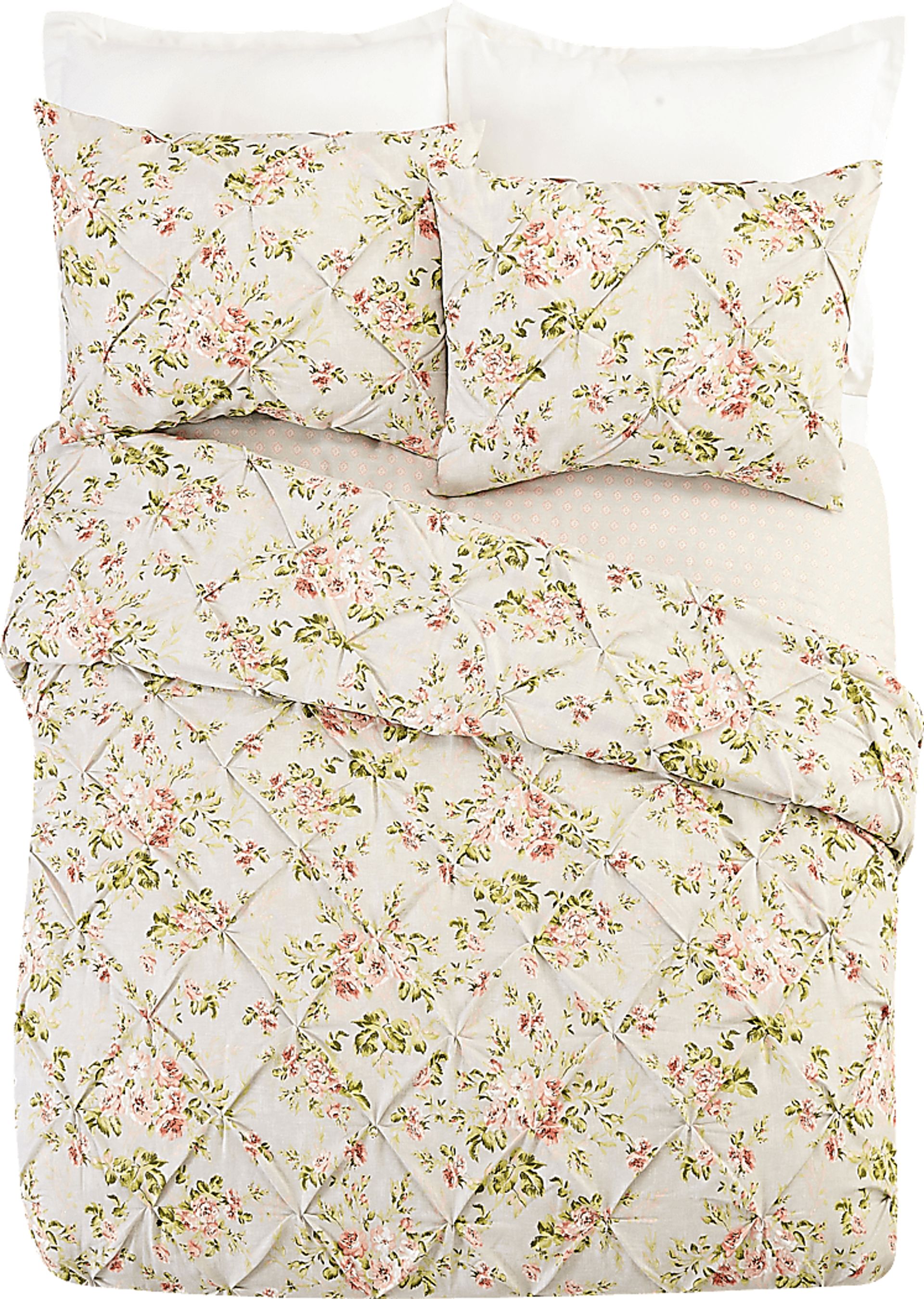 Kids Cottage Roses Gray 2 Pc Twin Comforter Set - Image 3