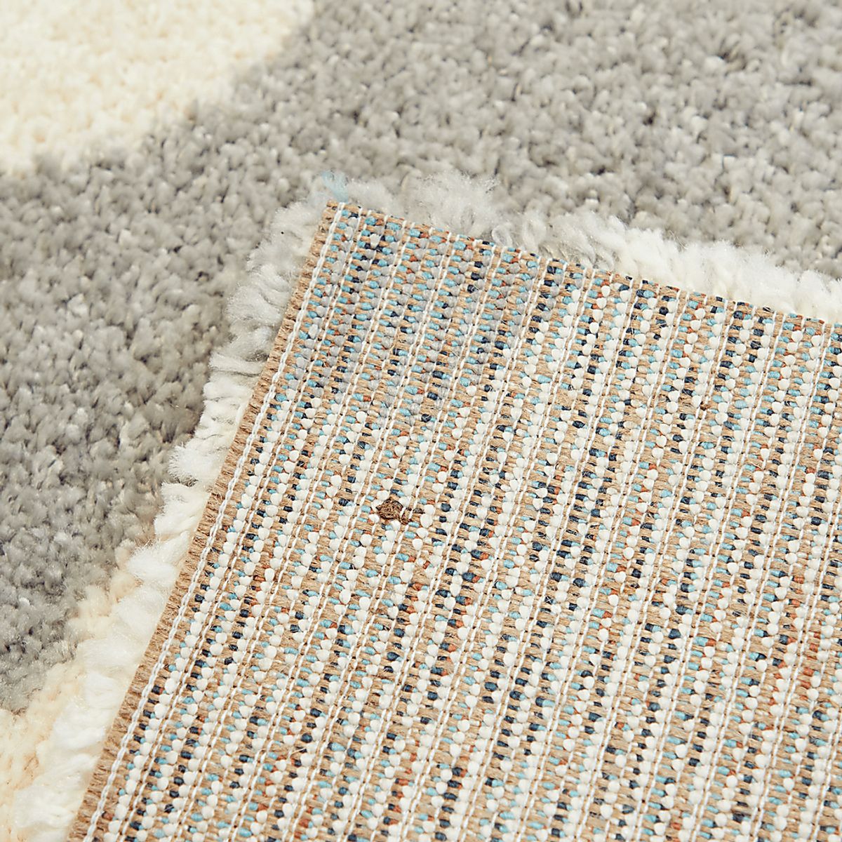 Cotton Candy Sky Gray Polypropylene Fabric Rug | Rooms to Go