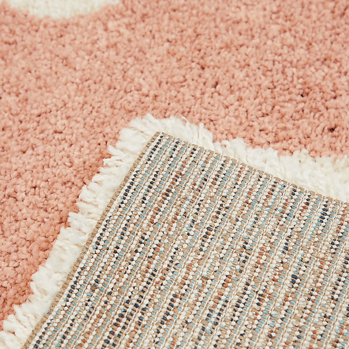 Cotton Candy Sky Pink Polypropylene Fabric Rug | Rooms to Go