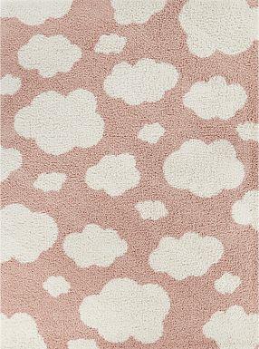 Kids Fluffy Skies Pink 5'3 x 7' Rug