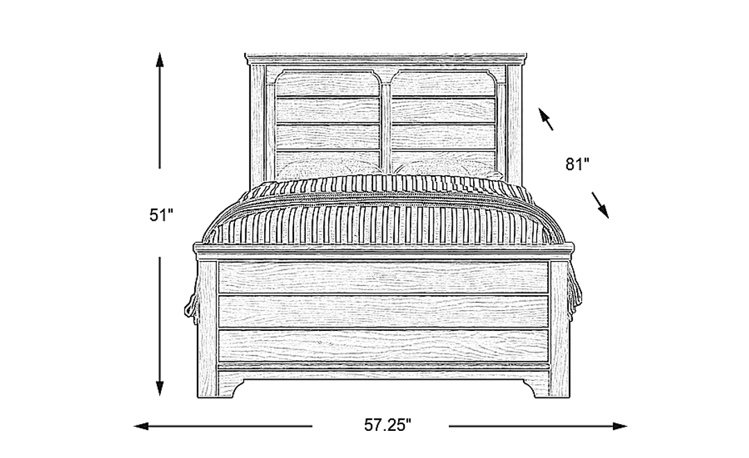 Kids Country Hollow Fawn 3 Pc Full Panel Bed