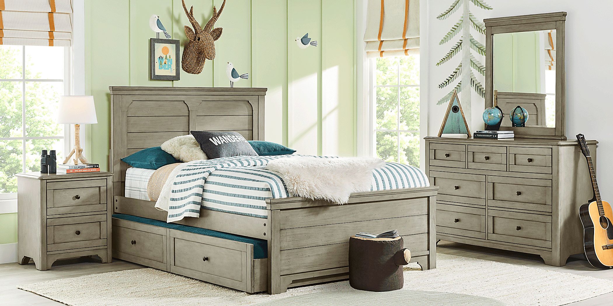 Kids Country Hollow Fawn 5 Pc Twin Panel Bedroom