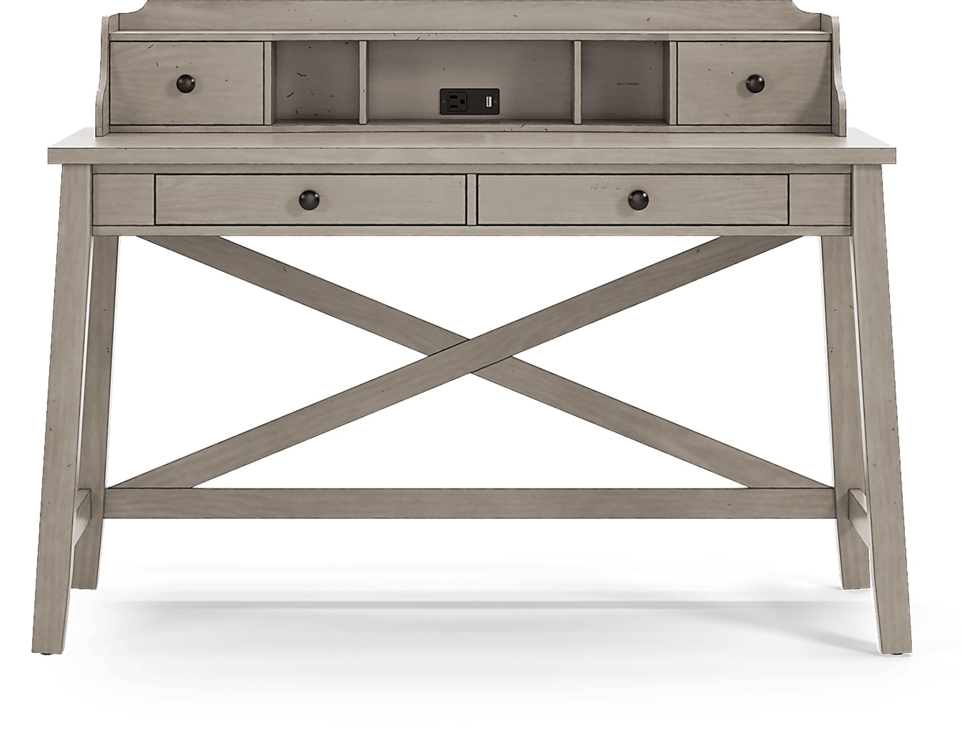 Kids Country Hollow Fawn Desk with Hutch - Image 1
