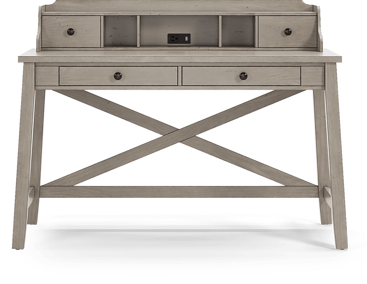 Country Hollow Fawn Desk & Hutch Rooms to Go