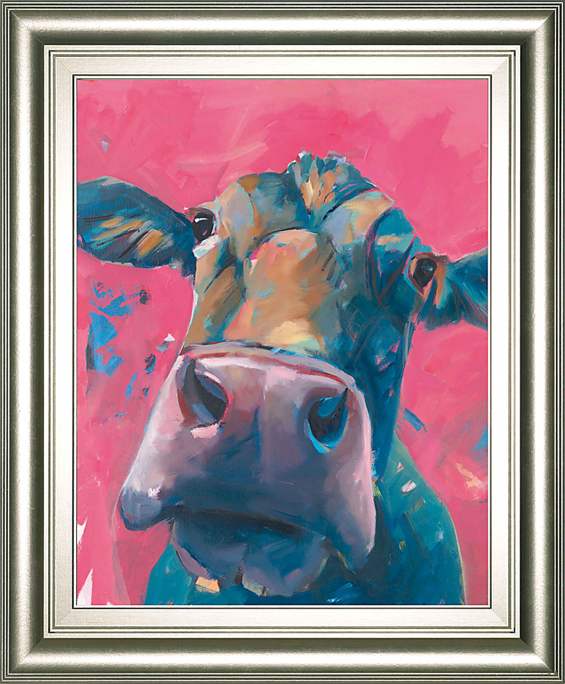Kids Cow Selfie Pink Artwork - Image 2