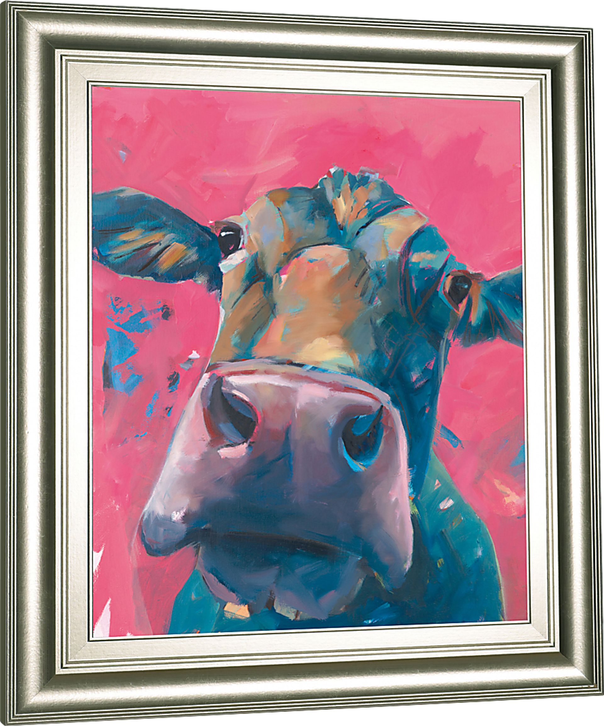 Kids Cow Selfie Pink Artwork - Image 1