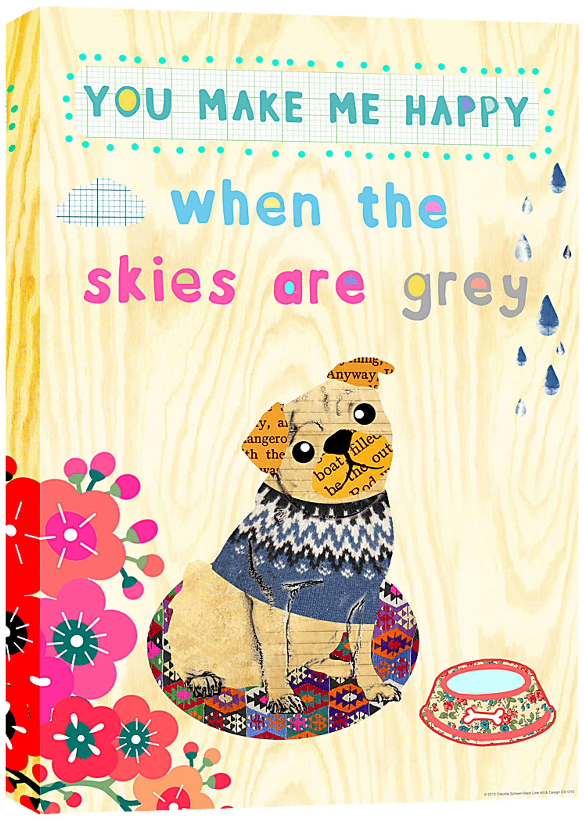 Kids Cozy Puppy Beige Artwork - Image 1