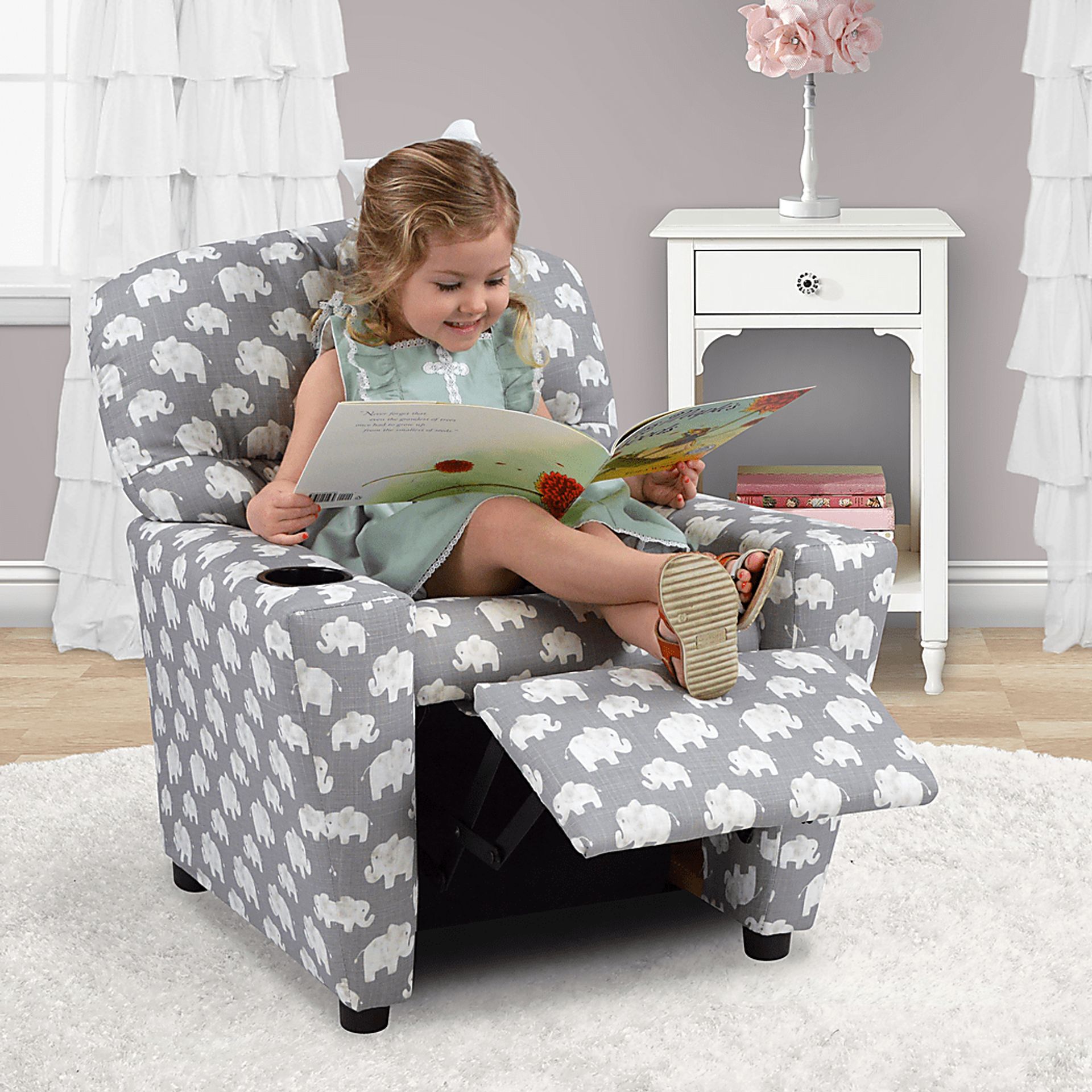 Kids Cozyville Gray Recliner - Image 2