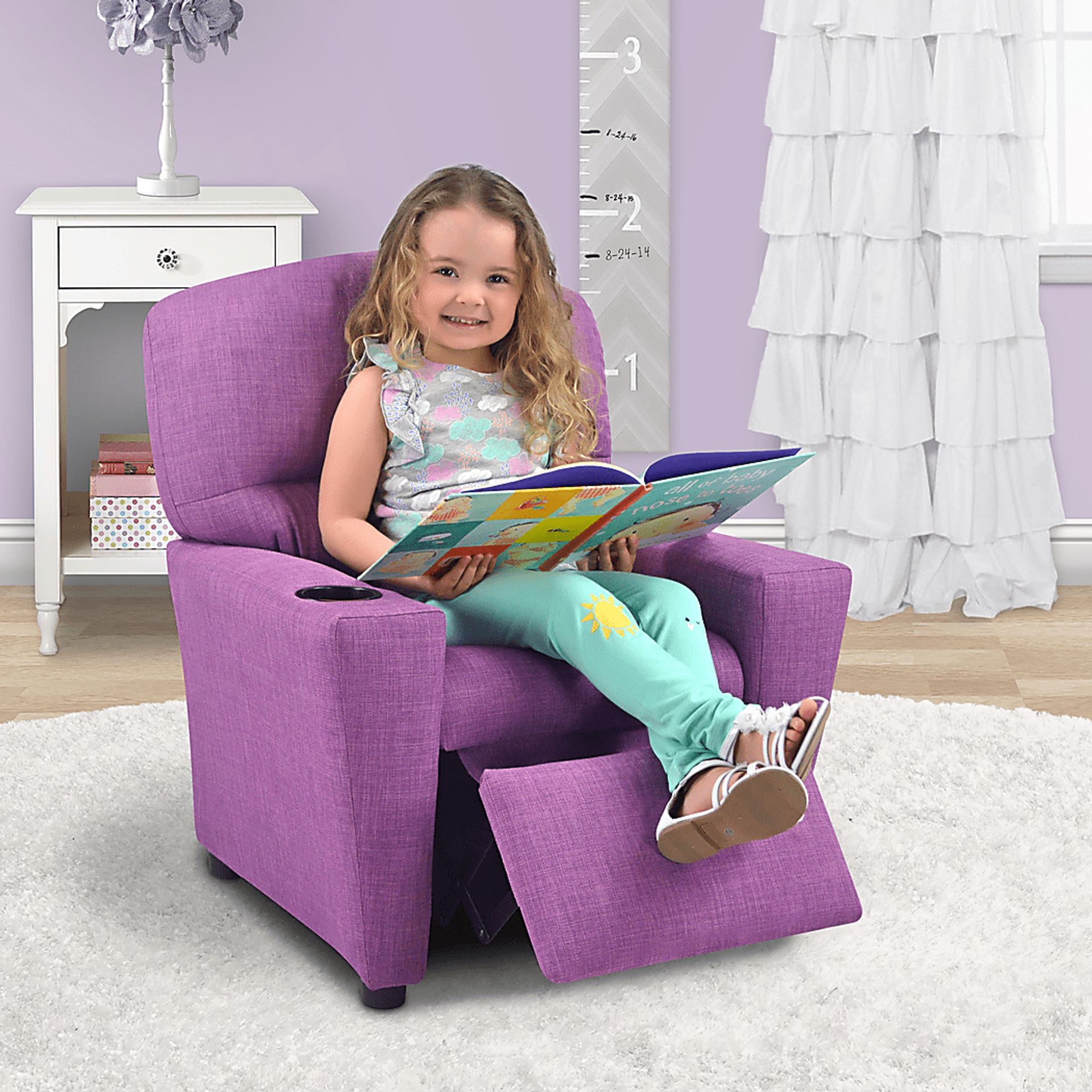 Kids Cozyville Lilac Recliner - Image 2