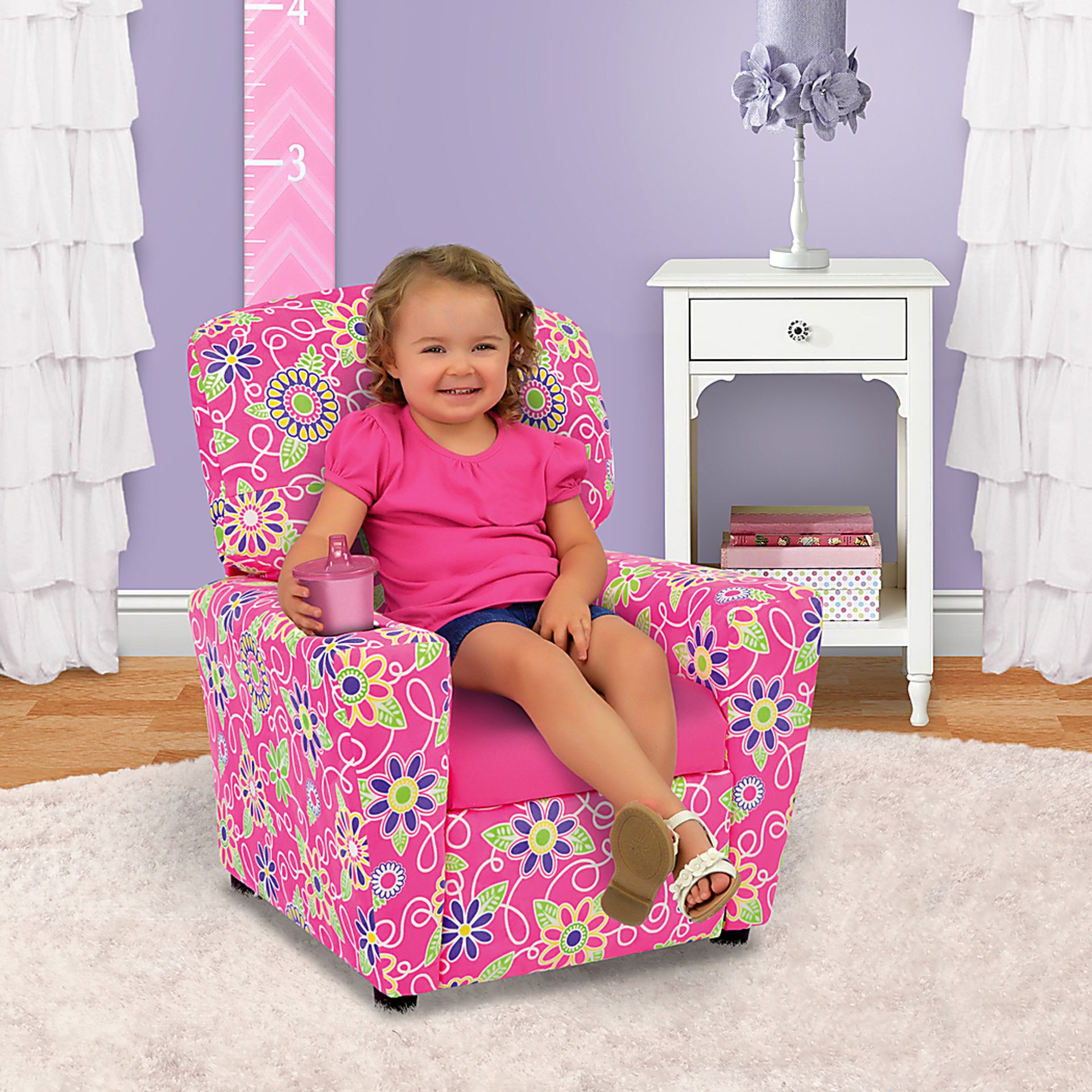 Kids Cozyville Pink Recliner - Image 2