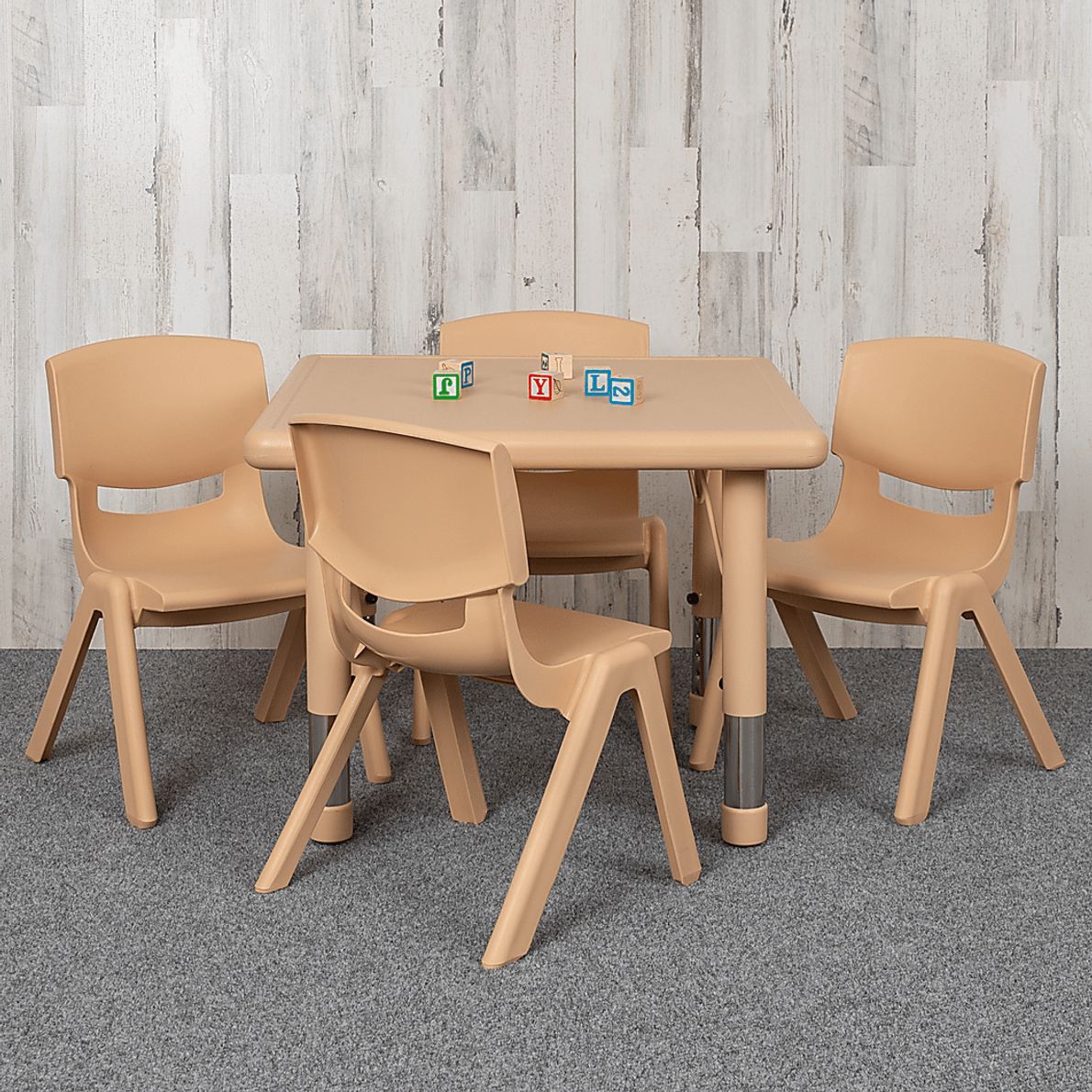 Kids Crayo Natural 5 Pc Toddler Table Set
