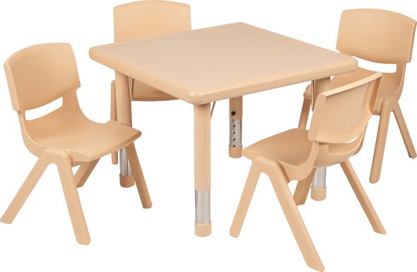 Kids Crayo Natural 5 Pc Toddler Table Set