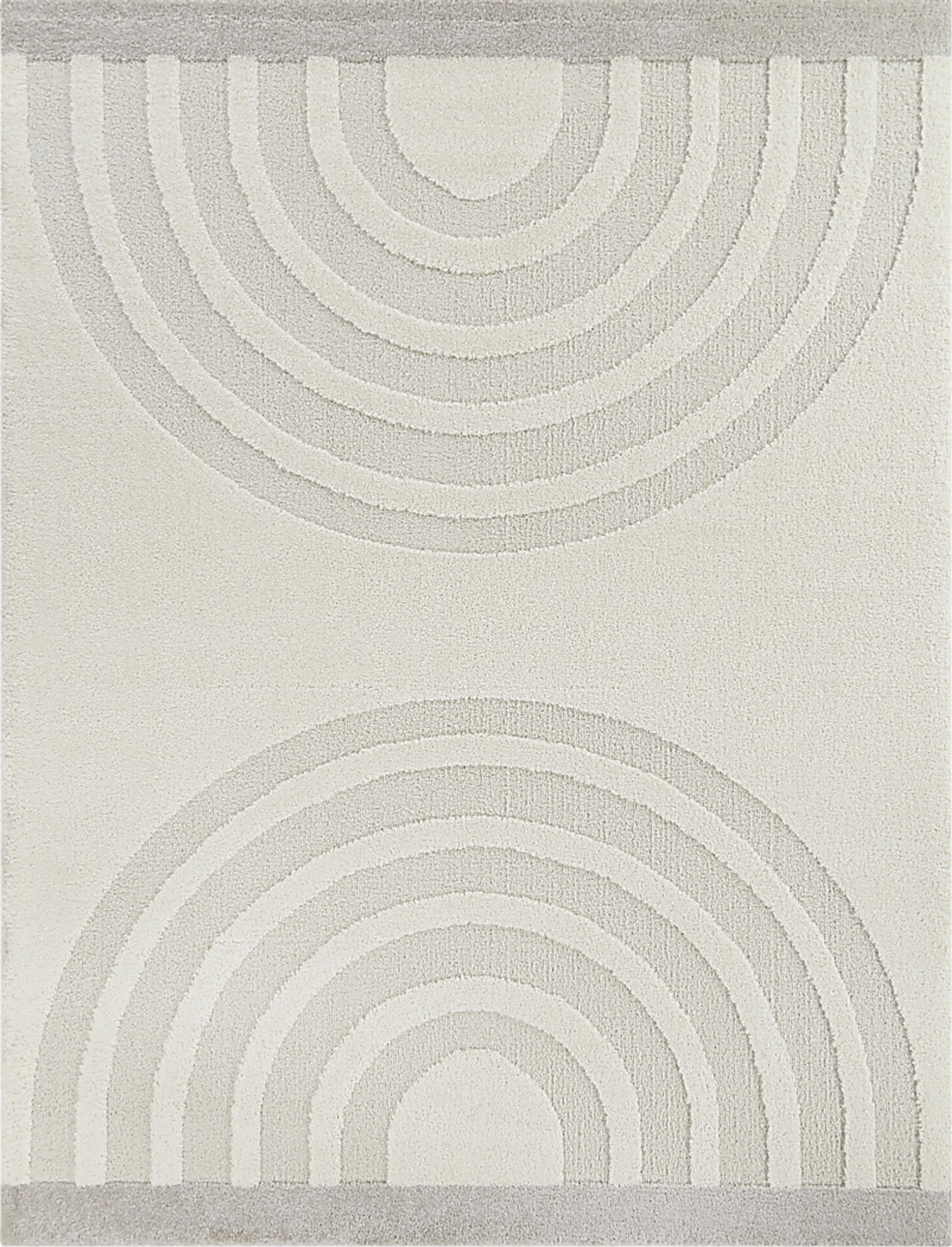 Kids Creamsicle Rainbow Cream 7'10 x 10' Rug - Image 1