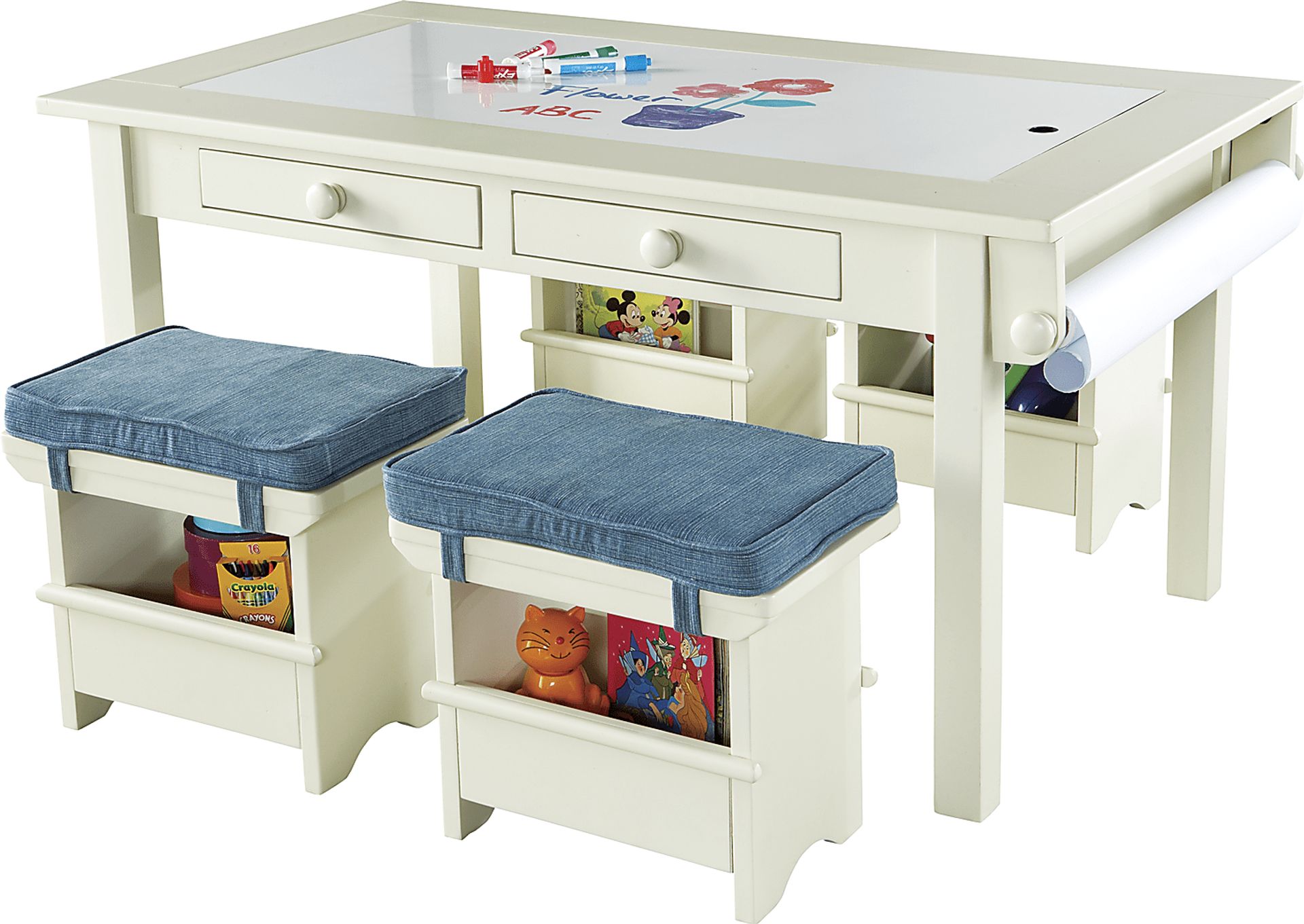 Kids Creativity White 3 Pc Table Set - Image 1