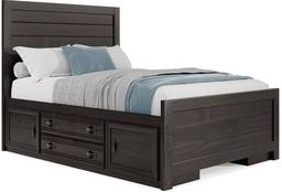 full panel bed w 2 storage rails