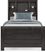 Kids Creekside 2.0 Charcoal 3 Pc Full Bookcase Bed with Storage Rail