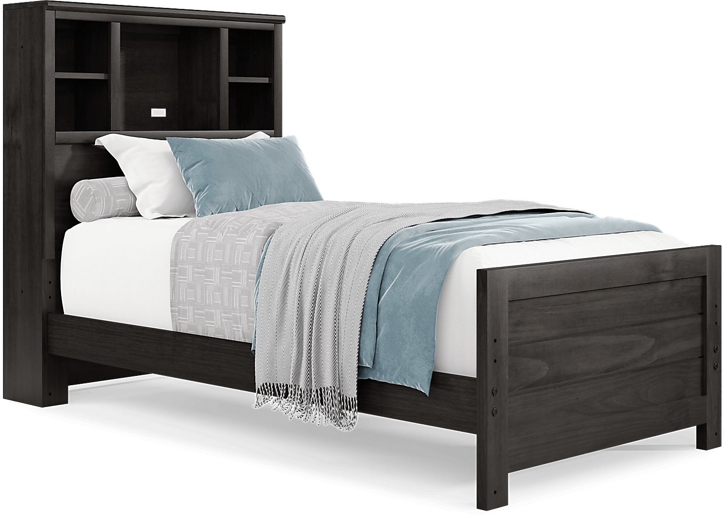 Kids Creekside 2.0 Charcoal Twin Bookcase Bed