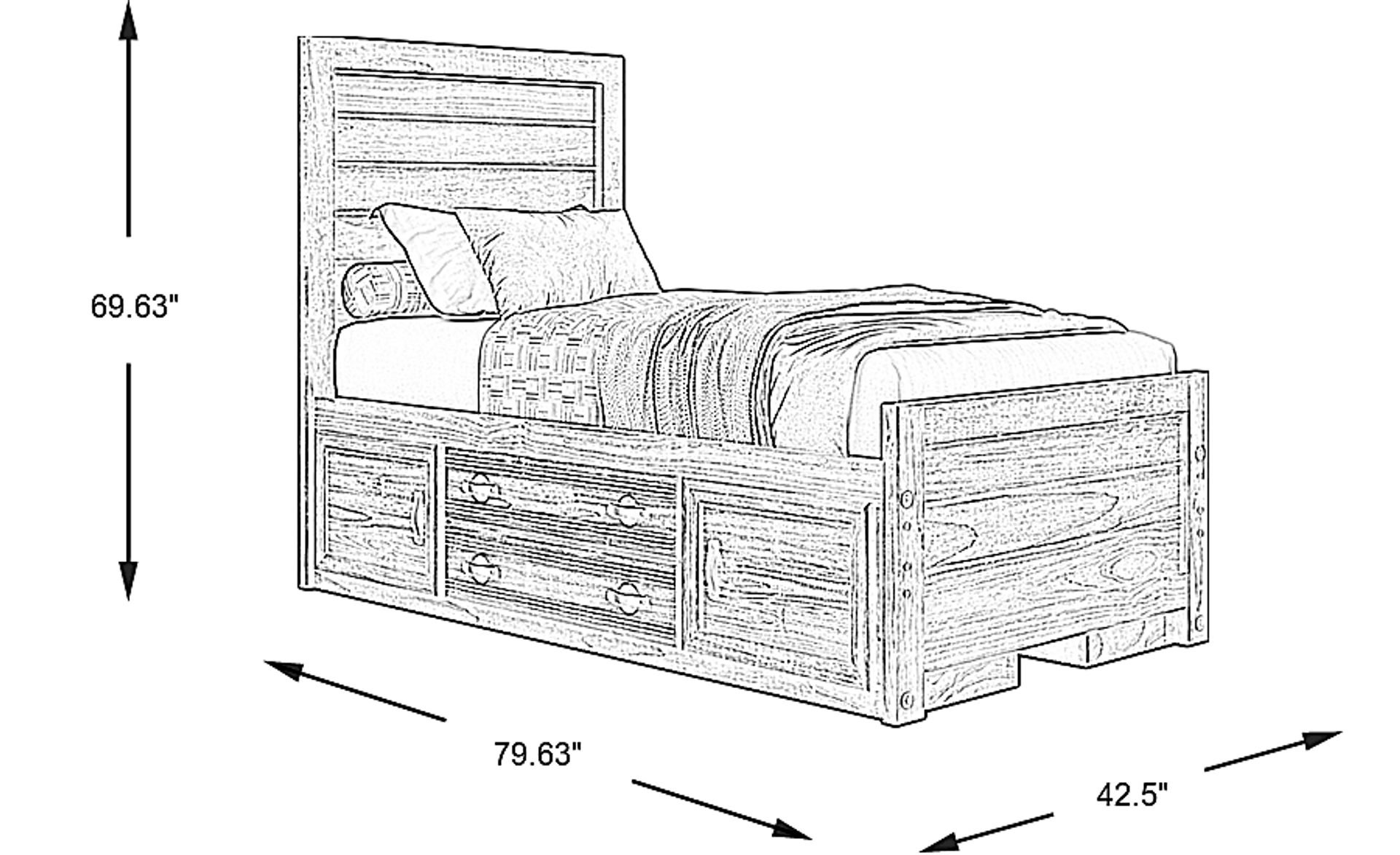 Dimension Image. Please refer to the Dimension Tab on this page for dimension details.
