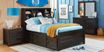 Kids Creekside 2.0 Charcoal 5 Pc Full Bookcase Bedroom with 2 Storage Side Rails
