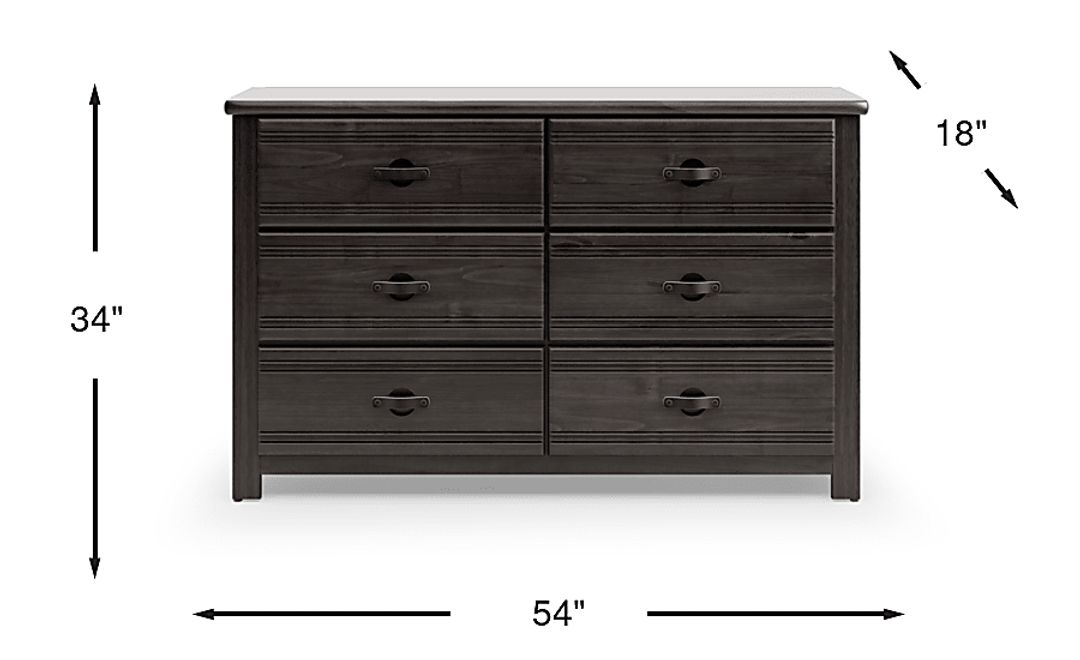 Kids Creekside 2.0 Charcoal Dresser
