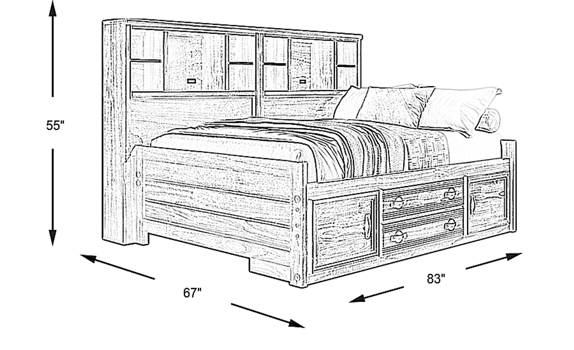Dimension Image. Please refer to the Dimension Tab on this page for dimension details.