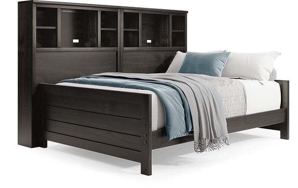 Kids Creekside 2.0 Charcoal Full Bookcase Wall Bed