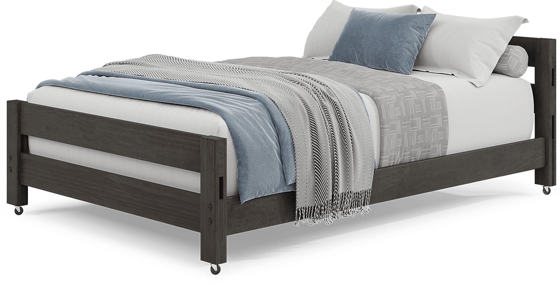 Kids Creekside 2.0 Charcoal Full Caster Bed - Image 3
