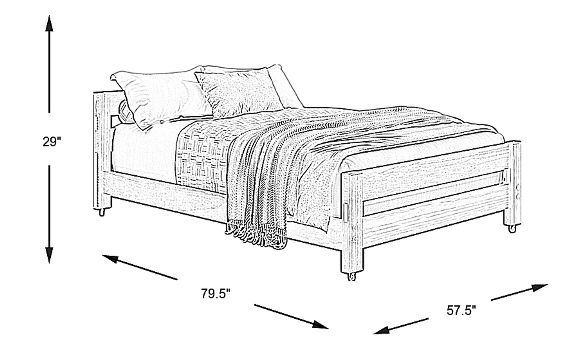 Caster bed best sale