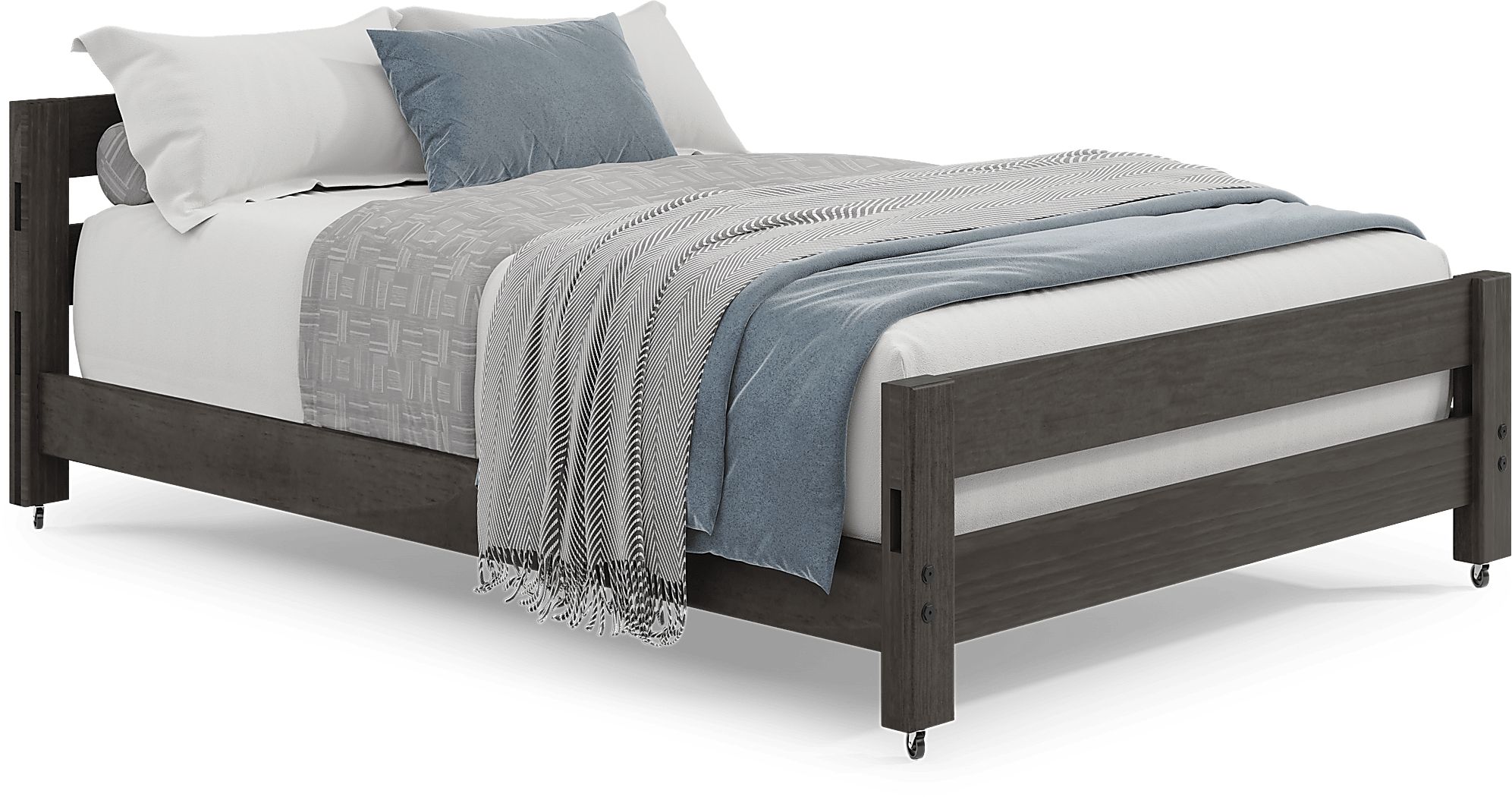 Kids Creekside 2.0 Charcoal Full Caster Bed