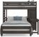 Kids Creekside 2.0 Charcoal Full/Full Loft with Loft Chest, Bookcase and Desk Attachment