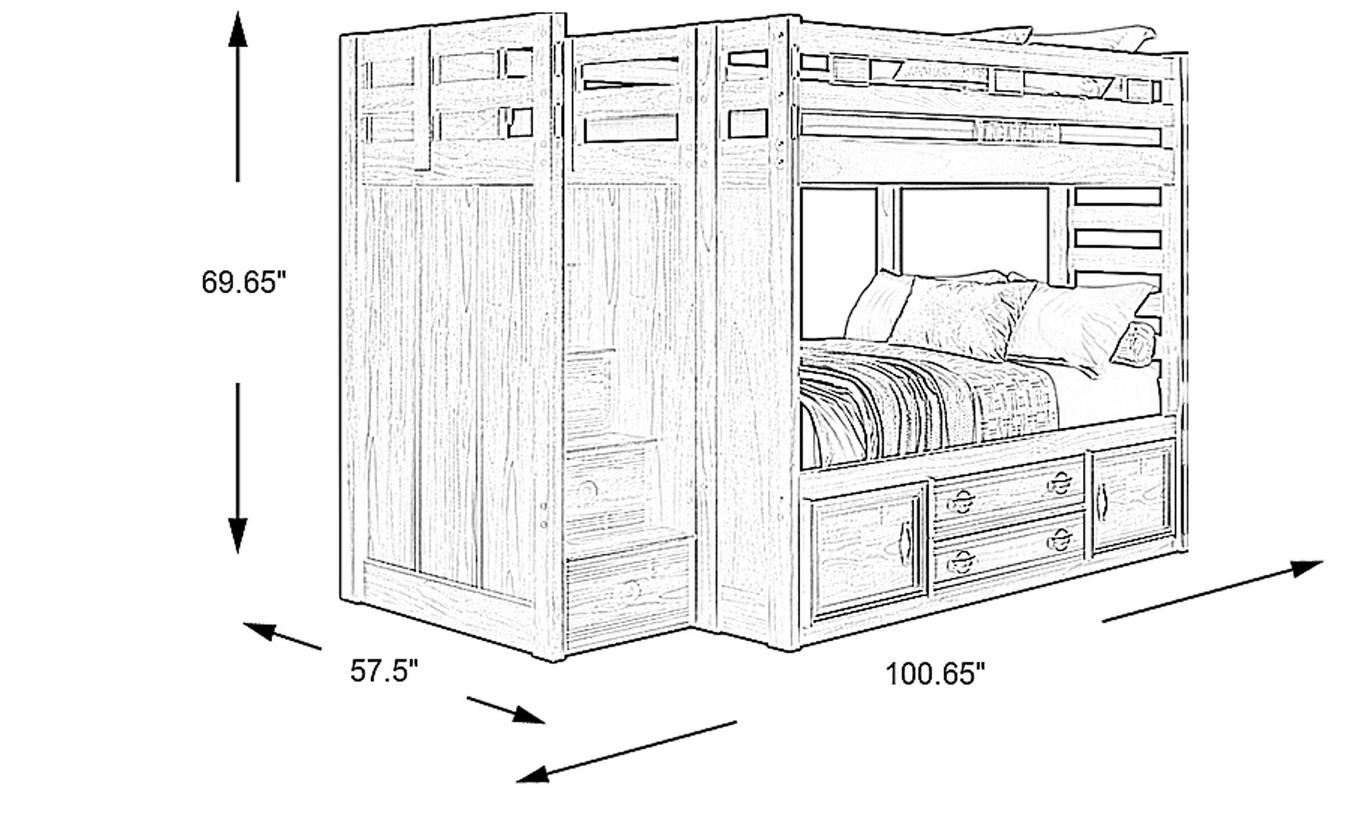 Dimension Image. Please refer to the Dimension Tab on this page for dimension details.