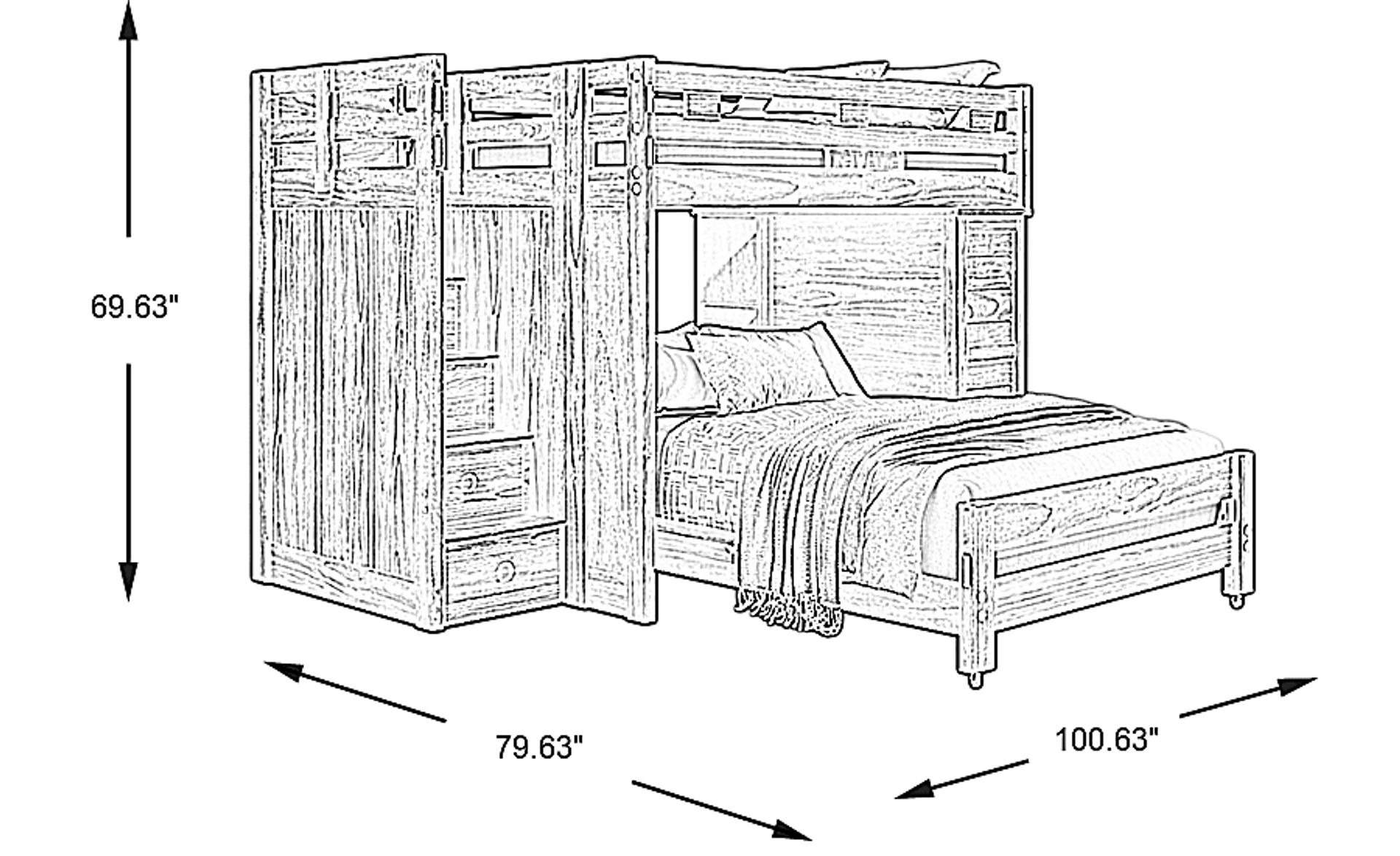 Dimension Image. Please refer to the Dimension Tab on this page for dimension details.