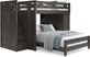 Kids Creekside 2.0 Charcoal Full/Full Step with Loft Chest and Bookcase