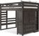 Kids Creekside 2.0 Charcoal Full Loft with Loft Chest and Bookcase
