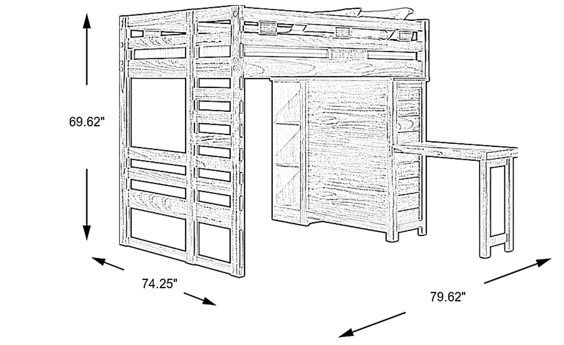 Dimension Image. Please refer to the Dimension Tab on this page for dimension details.