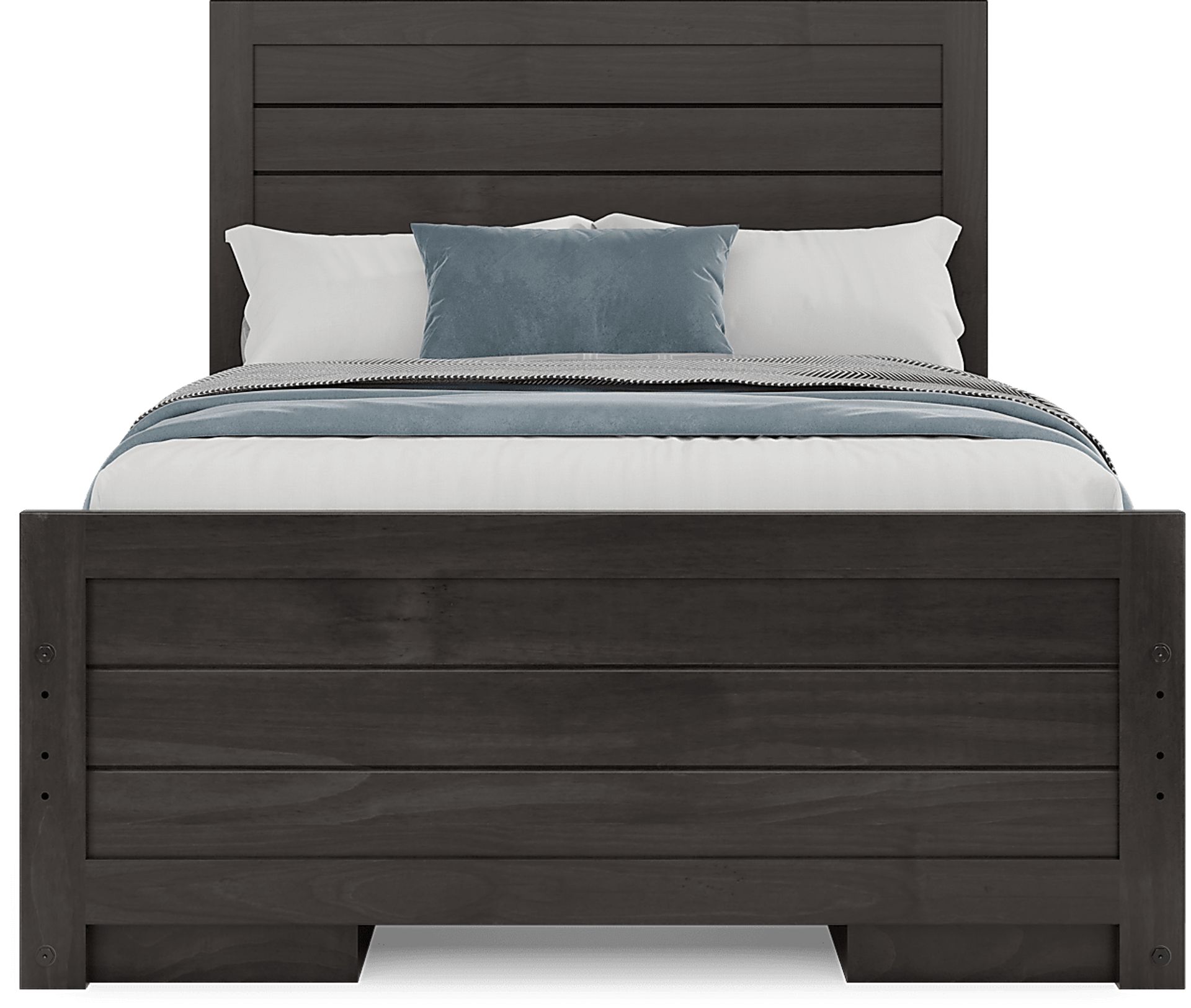 Kids Creekside 2.0 Charcoal Full Panel Bed with 2 Storage Side Rails - Image 3