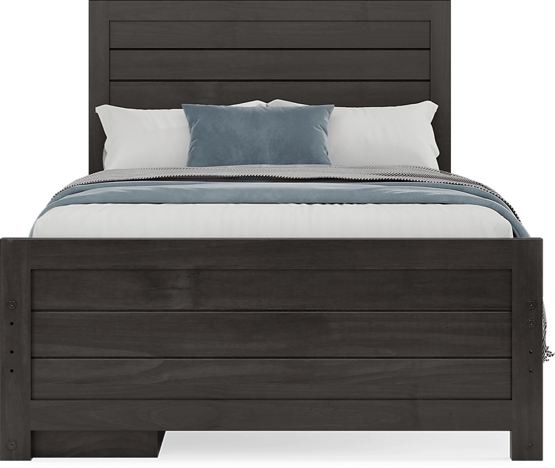 Kids Creekside 3.0 Charcoal Full Panel Bed with Storage Side Rail - Image 3