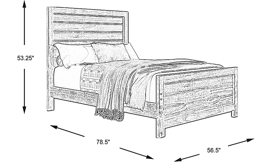 Kids Creekside 2.0 Charcoal Full Panel Bed