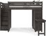 Kids Creekside 2.0 Charcoal Full Step Loft with Loft Chest, Bookcase and Desk Attachment