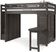 Kids Creekside 2.0 Charcoal Full Step Loft with Loft Chest, Bookcase and Desk Attachment