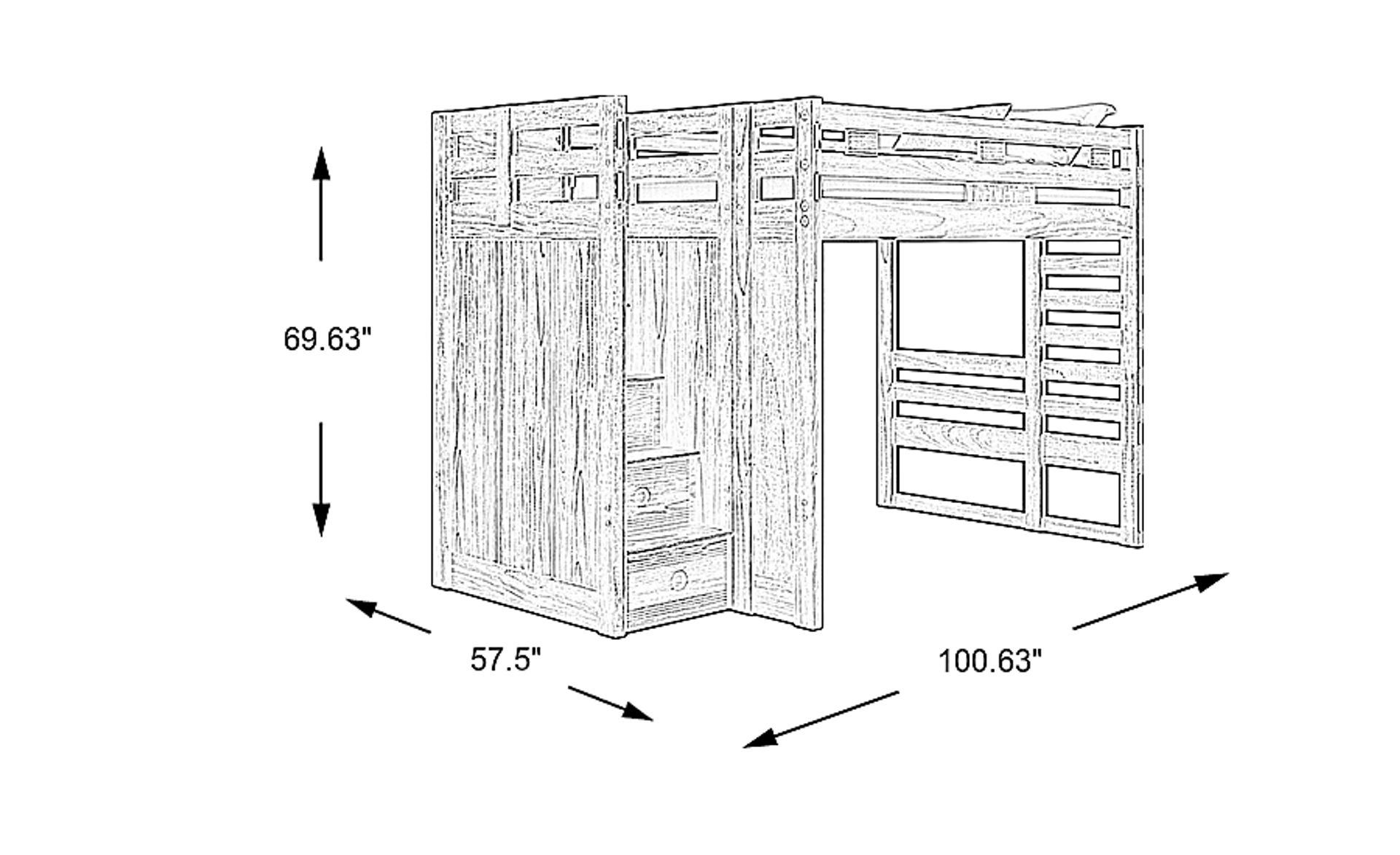 Dimension Image. Please refer to the Dimension Tab on this page for dimension details.