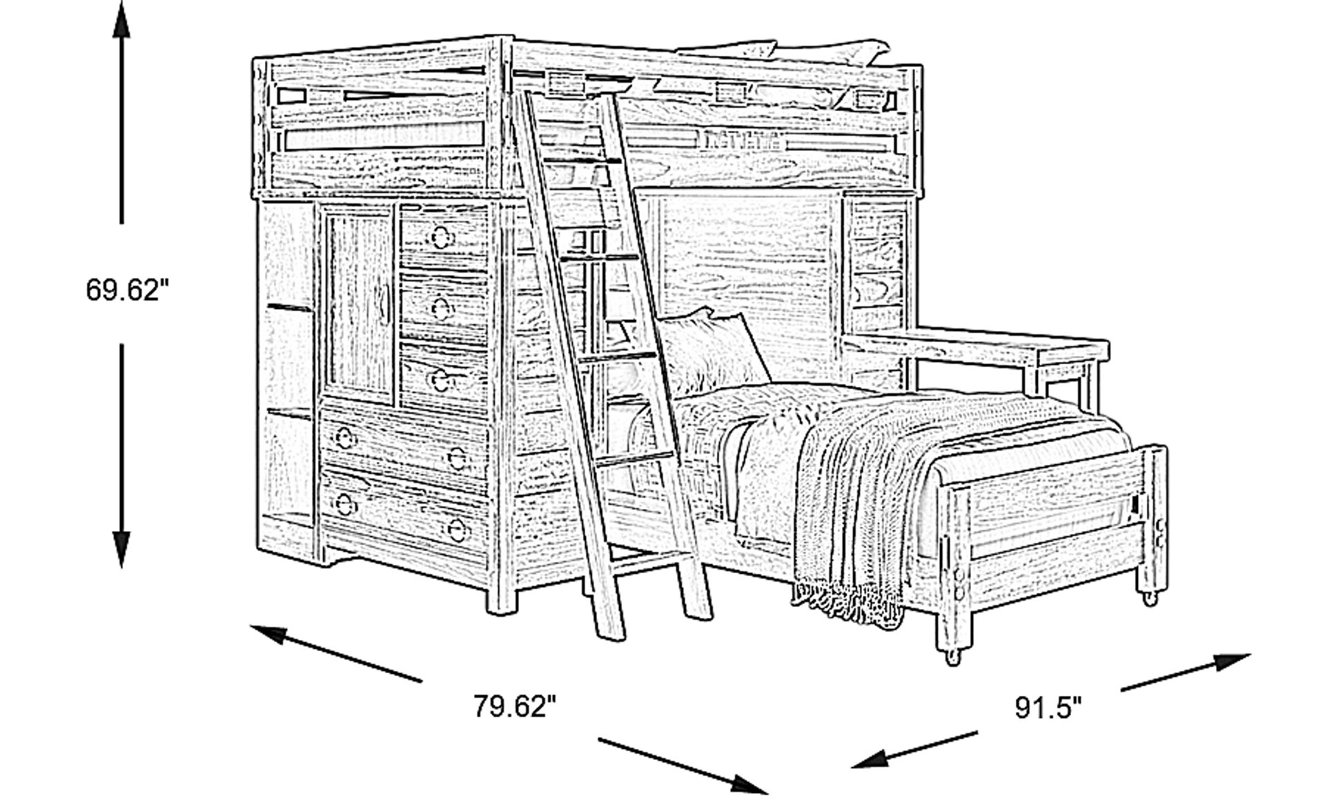 Dimension Image. Please refer to the Dimension Tab on this page for dimension details.