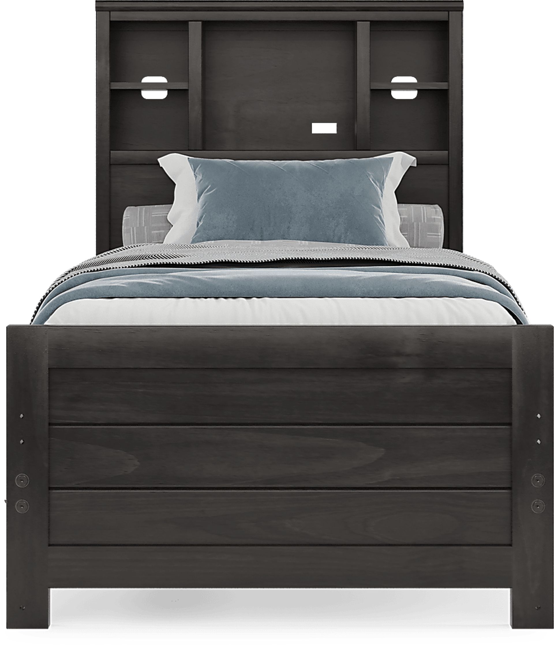 Kids Creekside 2.0 Charcoal Twin Bookcase Bedroom - Image 2