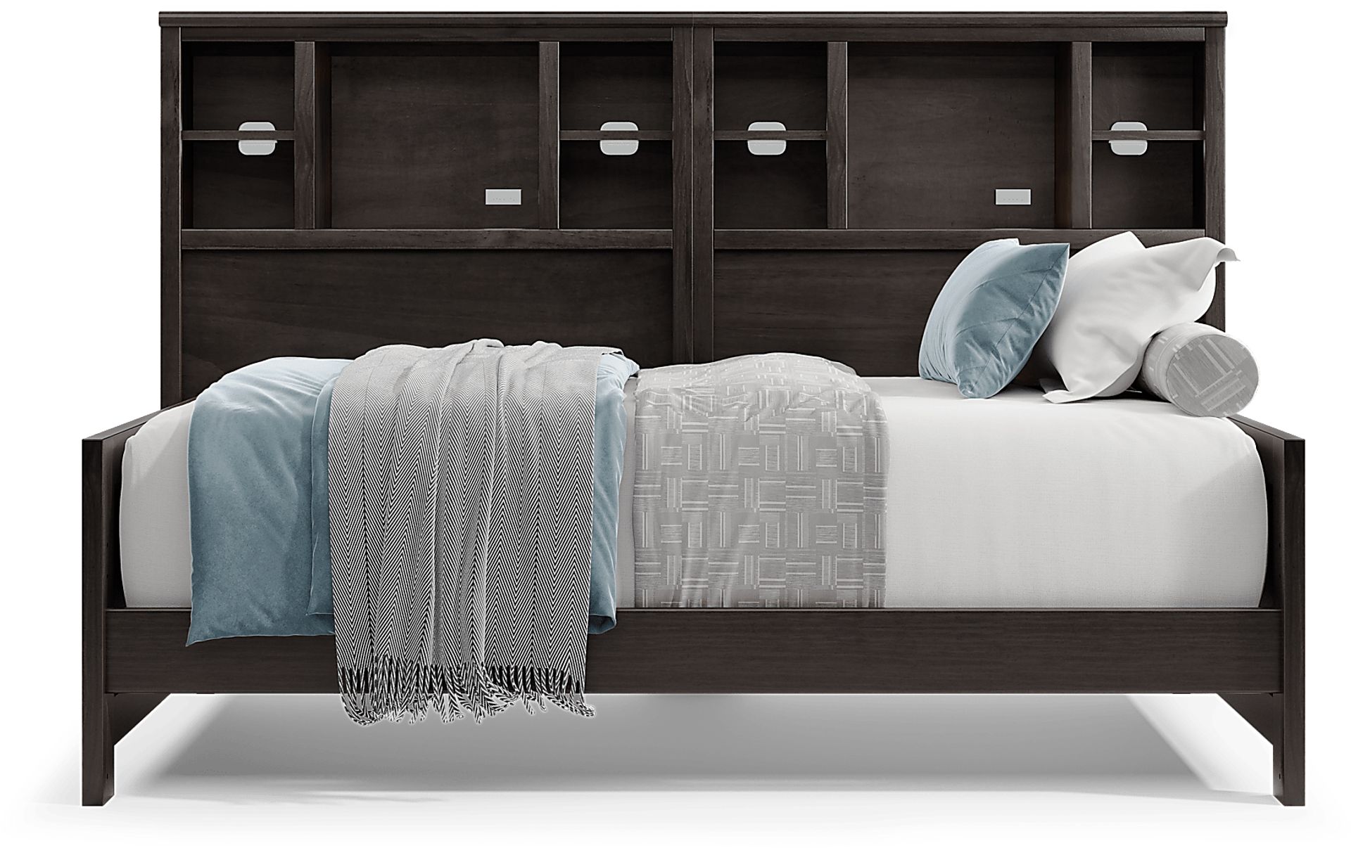 Kids Creekside 2.0 Charcoal Twin Bookcase Wall Bed - Image 2