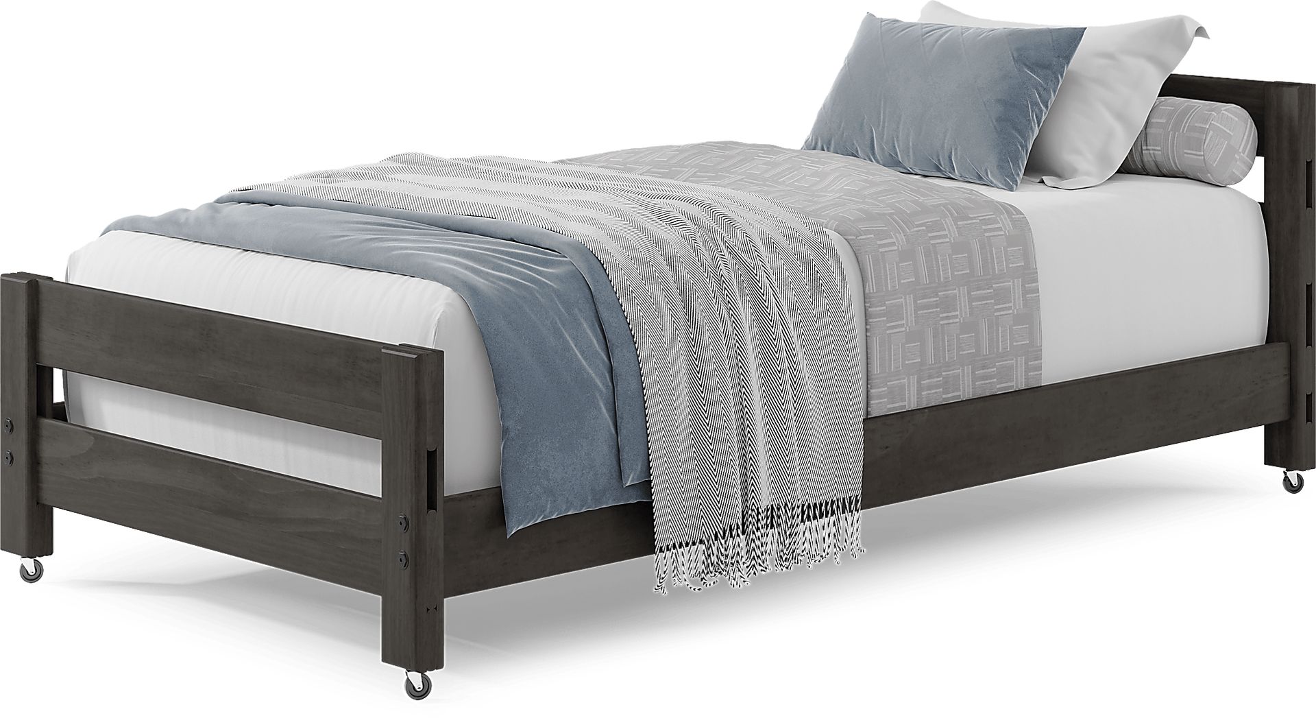 Kids Creekside 2.0 Charcoal Twin Caster Bed - Image 3