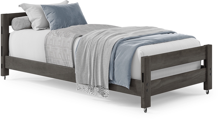 Kids Creekside 2.0 Charcoal Twin Caster Bed